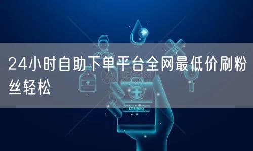 24小时自助下单平台全网最低价刷粉丝轻松