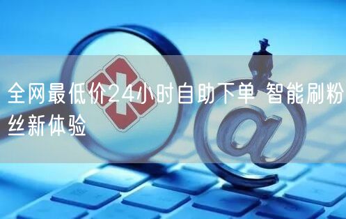 全网最低价24小时自助下单 智能刷粉丝新体验