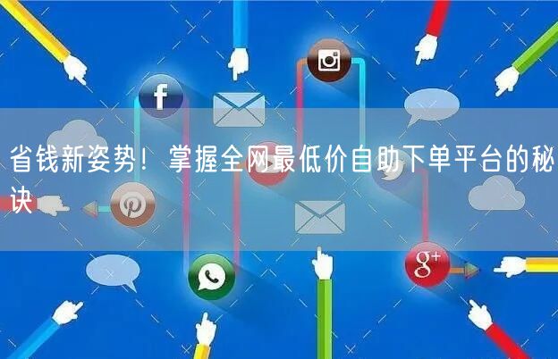 省钱新姿势!掌握全网最低价自助下单平台的秘诀