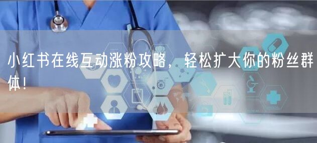 小红书在线互动涨粉攻略,轻松扩大你的粉丝群体!